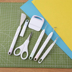 🎨 6pcs/Set Craft Vinyl Weeding Tools Set | DIY Silhouette Relief Carving Tool Kit for Cricut Maker & Hand Tools ✂️